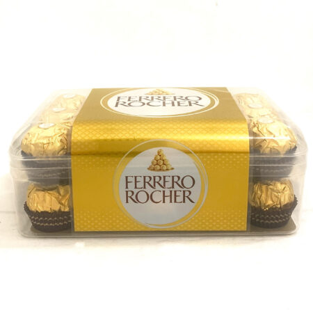 Ferrero Rocher T-30 Chocolate – Premium Hazelnut Chocolates in Golden Wrappers – 30-Piece Box, Perfect for Gifting, Special Occasions