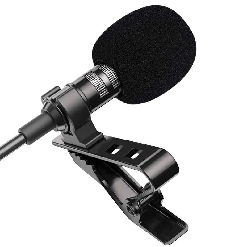 3.5mm Aux Audio Port Lavalier Microphone For Youtubers and Tiktok User for Mobile Phone Laptop Zoom Class