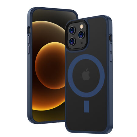 Black iPhone 12 pro Magsafe Hard cover PC 3 Layers Protection Shockproof for Magsafe Case Shockproof Bumper Armor Gingle Soft Frame Back Cover Hard PC Cover